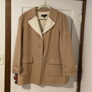 Talbots Camel and Cream Women's 3/4 coat